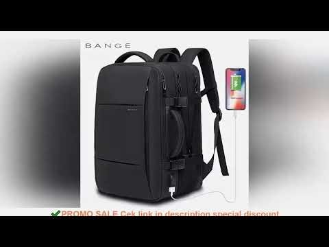 BANGE Travel Backpack Men Business Backpack School Expandable USB Bag Large Capacity 17.3 Laptop Wat