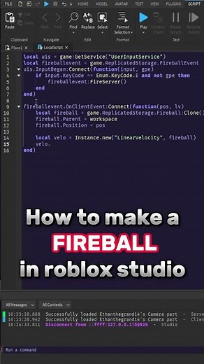 How to make a FIREBALL in Roblox Studio#roblox #robloxstudio #robloxstudiotutorial #robloxstudiotips