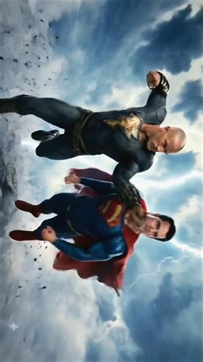 Dr eklavya parihar 🩺 on Instagram: "Black Adam the rock vs Superman Henry Cavill @therock - I have completed your work must watch black Adam vs Superman action sequence #digitalart #aiart #animation #darkfantasy #trendingreels"
