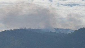 New footage from NBC Montana’s Laurel Staples of a wildfire burning south of Missoula where fire crews are hitting it hard! Thank you! #nbcmontana 🔥💦🛩️ | NBC Montana