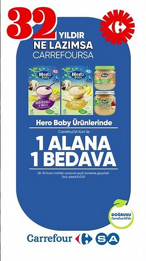 32 yıldır Ne Lazımsa CarrefourSA. 💙