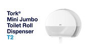 Tork Mini Jumbo Toilet Roll Dispenser T2 Video | WebstaurantStore