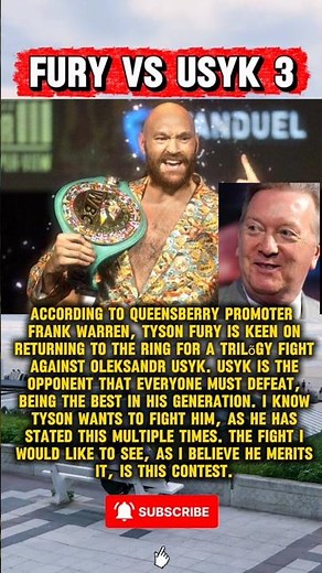 🥊💥Tyson Fury trilõgy fight against Oleksandr Usyk. #tysonfury #oleksandrusyk #boxingnews #boxing
