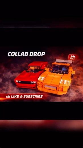 COLLAB DROP 🔥 Built it in 24 seconds… who did it better? #collab #legomoc #br1cksh1ft