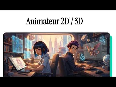 Animateur Animatrice 2D : 3D
