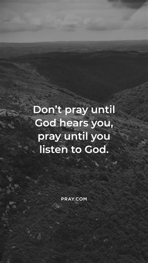 Prayer isn’t just about speaking—it's about listening to God’s voice. 🕊️🙏 Prayer is a two-way conversation with God. While it’s natural to bring our needs, worries, and desires before Him, true growth in our spiritual life happens when we take the time to listen. Let your prayers be a moment of connection, where you not only speak to God but also listen intently to what He has to say. | pray.com