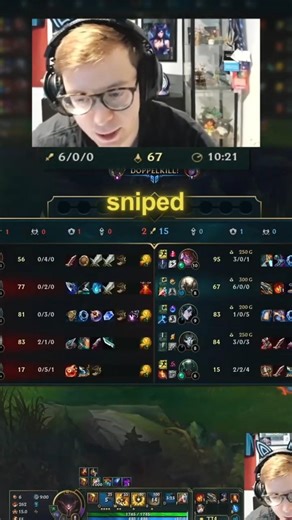 SNIPED #proplayer #leagueoflegends #zanzarahlol #panteon