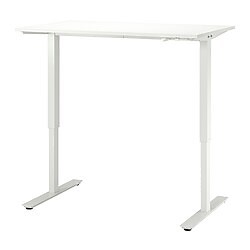 TROTTEN - desk sit/stand, white, 120x70 cm | IKEA Hong Kong and Macau