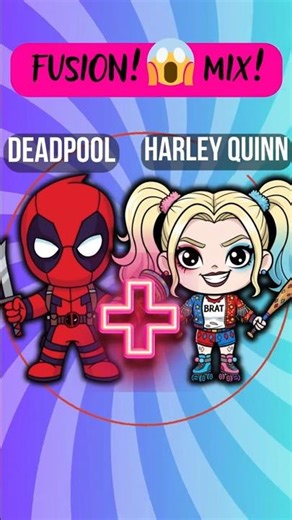 Fusion Mix Crazy! 💀🎭 Deadpool + Harley