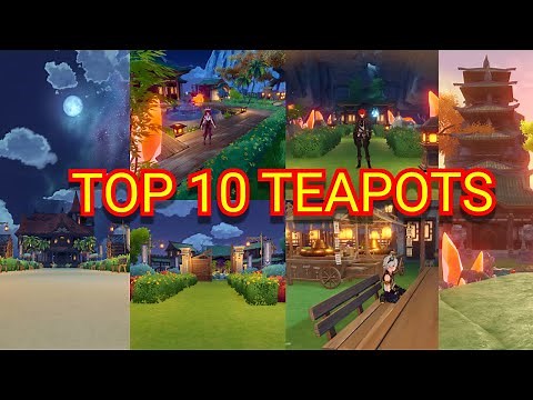 BEST TOP 10 DESIGNS SERENITEA POT IDEAS | GENSHIN IMPACT TEAPOT HOUSE DESIGN COMPILATION