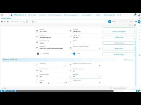 08 Workforce Management | Position Master