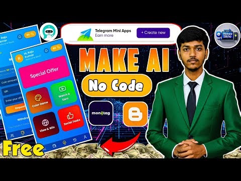 Make Ai Telegram Mini App Create No Code monetag/Blogger