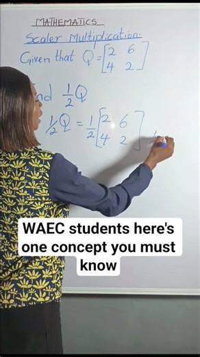 Matrix maths simplified! One scalar, one matrix, and a clear step-by-step solution. #matrixmath