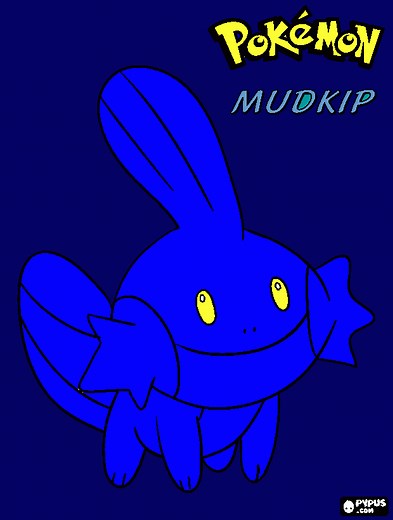 Mudkip coloring page, printable Mudkip