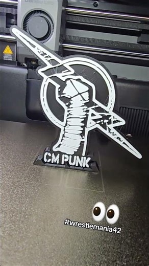 CM Punk 3D Printed for Wrestlemania 42 (Bambu Labs P2S)💥 #wrestlemania42 #cmpunk #shorts