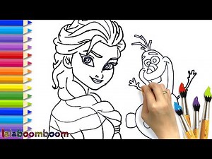 🌈겨울왕국 엘사 올라프 그리기 색칠공부 FROZEN ELSA & OLAF Coloring and Drawing for KIDS Toddlers | 艾莎公主 冰雪奇緣 ❤