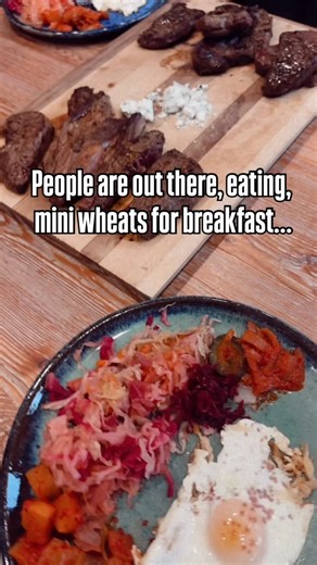 PrimalGirl learns to Hunt on Instagram: "You can keep your mini wheats, oatmeal, and Chia seed pudding. I’ll be over here living my best primal life, eating wild game and adding in local fermented foods just like Candi Frazier and Dr. Sean O’Mara taught me. . . .#learningtohunt #carnivorerecipes #deerhunt"