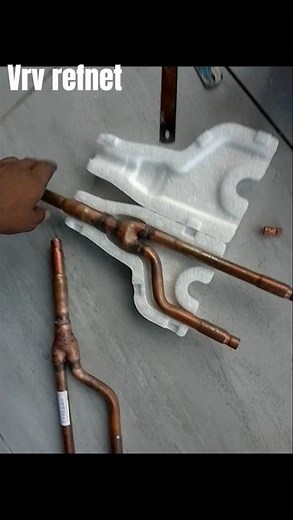 Y joint (REFNET).fitting || vrv work installation #acrepair #copper #airconditioner#vrv#installation