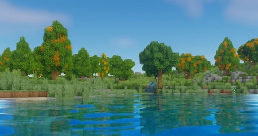 Top 5 light blue and realistic water shaders in Minecraft