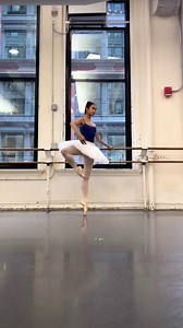 Tutu Tuesday - adagio edition 💙☁️ Bloch Professional @leafleytoux wears the Low Back Leotard from the Mirella Fall collection in the color Ink, along with her custom Bloch pointe shoes 🩰 #PerfectlyHandmade Discover the Fall collections from Bloch and Mirella in stores and online ✨ #Bloch #Ballet #Tutu #TutuTuesday #Barre #Pointe #EnPointe #PointeShoes #BlochPointeShoes | Bloch Dance USA