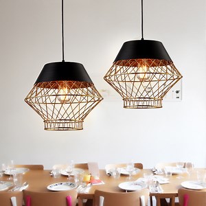 [Hot Item] Nordic Mesh Vintage Gold Single Pendant Lamp Hotel Restaurant Cafe Decor Light