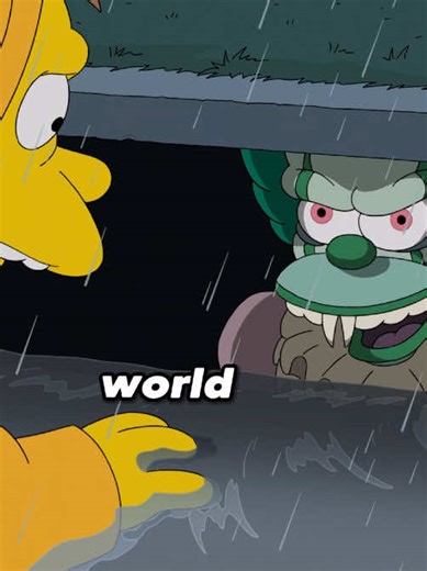 Homer and the others are being chased by the clown.#thesimpsons #foryou #cartoon #fyp #usa🇺🇸