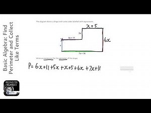 Basic Algebra: Find Perimeter and Collect Like Terms (Grade 3) - OnMaths GCSE Maths Revision