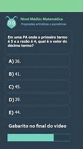 Concurso nível Médio - Matemática, Progressões aritméticas e geométricas
