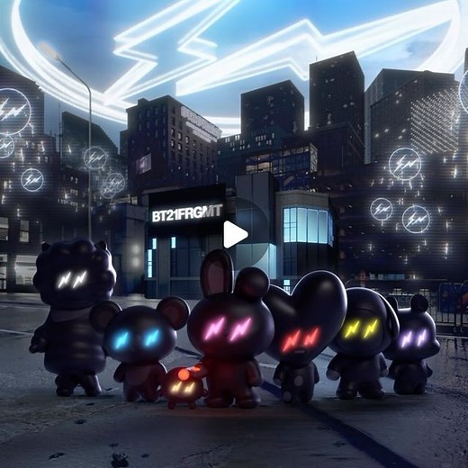 BT21 on Instagram: "FRAGMENT’s Lightning logo eyes, black matte body, & 7 iconic colors. Meaning it’s become more powerful. Get ready to appreciate the sense-awakening vibe span the globe. Korea, Japan, Taiwan, Hong Kong, U.S., and more."