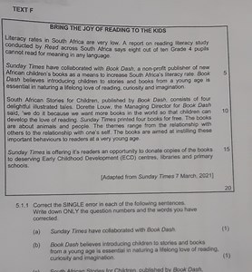 Correct the SINGLE error in each of the following sentences. Wr... | Filo