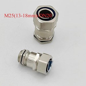 [Hot Item] Lockable Cable Gland for Metal Flexible Conduit M25-DN20 Brass Nickel Plated