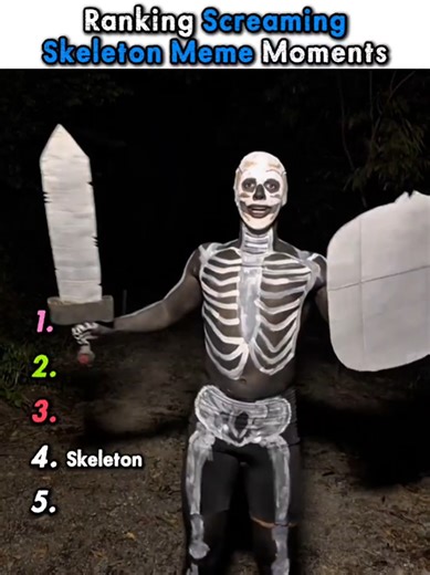 Ranking Screaming Skeleton Meme Moments | skeleton