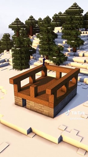 Minecraft Cozy Winter Cabin Tutorial 🏠#christmas#winter#minecraft #minecraftbuilding#miencrafttutorial#fyp#viral