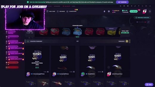 gambling goat 🐐 twitch ban me 🤬❗️clash❗️skinclub ❗️discord ❗️knife ❗️giveaway