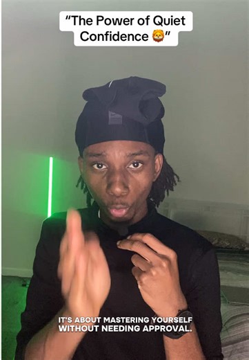 “Stop shouting for respect. Master yourself, control your energy, and let your results speak for you. 🦁 #QuietConfidence #SelfMastery #LifeTips”