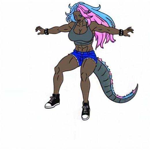 Monster girl lands on the scene.#anime #animation #godzilla #kaijugirl