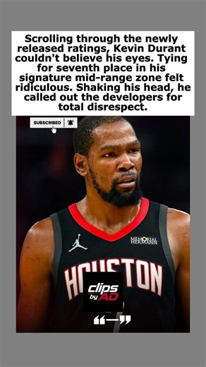 Kevin Durant Calls Out Ronnie 2K Over Disrespectful NBA 2K27 Rating!#shorts