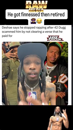Rap is a scam 👀 that’s why you see so many local rappers going nowhere 🦹🏽‍♂️ Bro said he quit rap after 42 Dugg finessed him for the feature 😭 that’s wild — imagine payin’ for a verse and it never drop 💀 y’all ever got scammed by somebody you trusted?? #42Dugg #Deshae #RapGameCrazy #MusicIndustry #ViralPost #FYP #ExplorePage #ItsGoingDown Comment below ⬇️ @t_raw_b | T-Raw Badazz