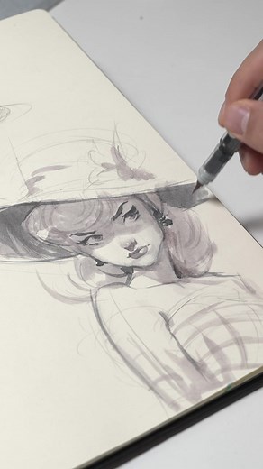 Realbrush Pro Portrait Painting Tutorial with Karinmarkers