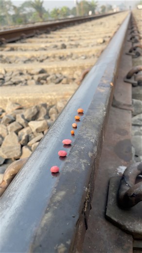 Candy vs train 🚊 what 😱 happened next..? #shorts #train #experiment #viral #candy