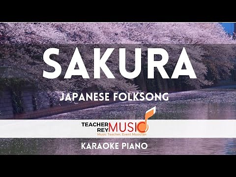 SAKURA (Cherry Blossoms) - Minus one/Instrumental with Lyrics| Japanese Folk Song