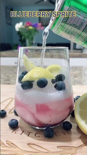 BLUEBERRY SPRITE RECIPE | How to make homemade blueberry sprite #shorts