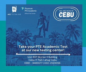 BREAKING NEWS! It is with great excitement that we announce the opening of our ACE Testing Hub Cebu office that will be offering the PTE ACADEMIC and Pearson Vue tests! Complete your test requirements safely, efficiently and in record time with ACE Testing Hub! Send us a message now to learn more! | ACE Testing Hub Philippines