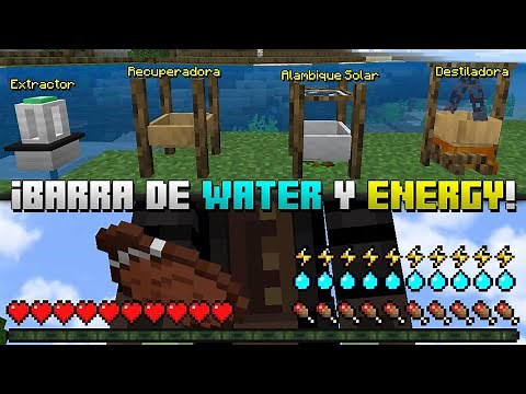 BARRA DE SED Y ENERGÍA PARA MINECRAFT PE 1.18 | WATER AND ENERGY BAR MOD