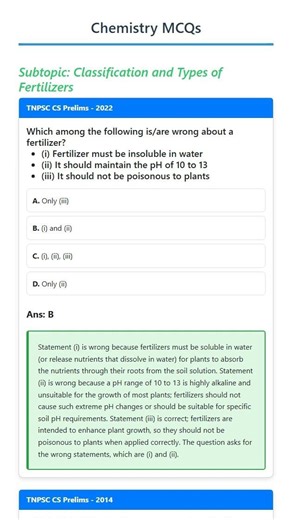 Classification and Types of Fertilizers