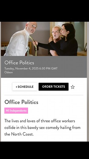 A short film that went down a storm at a previous Film Devour has now been made into a feature and shows as part of the Belfast Film Festival. Congratulations to everyone involved in Office Politics. Tickets available now in the link below. Support local talent. https://belfastfilmfestival.org/whats-on | Film Devour Short Film Festival