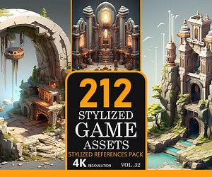 ArtStation - Stylized game assets Vol.32-4K|Stylized References Pack | Artworks