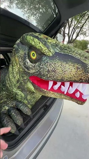 Halloween Inflatable Animated Dinosaur Trunk Or Treat Car Decor with Built-in LEDs Blow Up for