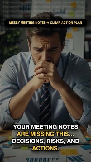 This AI Trick Fixes Your Meeting Notes Instantly | #aiproductivity #shorts