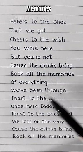 Memories ~ ⭐ Maroon 5 (Song Lyrics)